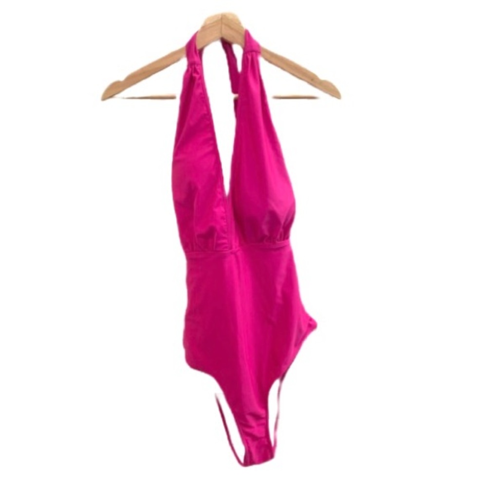 New hot pink one piece halter swimsuit 1X